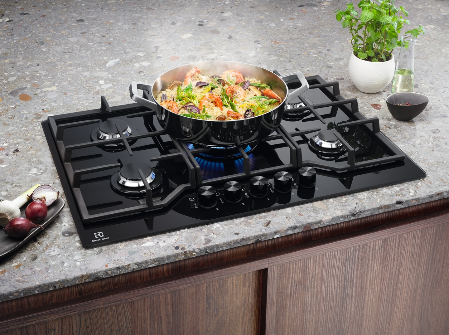 Poêle sur une taque au gaz Electrolux